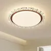 Luz de techo para dormitorio, luz de estudio con ventilador sin aspas, luz de techo circular ultra delgada tipo glaciar creativa de lujo ligero