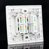 Panel de 86 tipos para 2 computadoras + 2 tomas de teléfono, cuatro puertos, sin perforación, RJ45 de red, RJ11 de teléfono, interruptor de toma