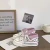 Zapatos de Lona con Suela Gruesa Bell para Mujer 2026 Otoño Nuevo Estilo Zapatillas con Estrellas y Rayas para Mujer Estilo Coreano Versátiles Zapatos Casuales 6970