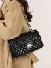 Bolso Cruzado Bordado de Diamantes Transfronterizo Otoño e Invierno 2025 Nuevo Moda Bolso Cuadrado Pequeño Textura de Moda Bolso de Hombro de Gran Capacidad