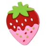 Accesorios para el Cabello de Niña de Fruta Roja de Dibujos Animados Transfronterizos Accesorios para Equipaje DIY Joyería Parche Suave de PVC de Fresa Linda