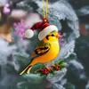 Transfronteiriço Novo Acrílico Plano Mundo Animal Feriado de Natal Festa Decorações de Árvore de Natal Pingentes Desenho Animado