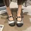 Sapatos planos de camada única femininos 2025 Mary Jane Shoes Fashion Fivela Pequeno Estilo perfumado Estilo francês All-match Novo Outono e Inverno