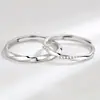 Anillos de Pareja Mobius Personalidad Simple Sensación de Alta Gama Anillos de Par Trenzados de Moda Versátiles Sensación Creativa Anillo Abierto