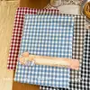 Tela de cuadros de algodón, tejido liso de hilo teñido de algodón puro, estilo fresco para camisas, ropa, faldas, tela para manualidades DIY, material de algodón