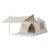 Tienda de campaña inflable para acampar al aire libre, tienda de campaña de apertura rápida sin montaje, tienda de campaña portátil de ocio familiar