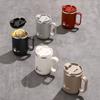 Taza de Acero Inoxidable 304 con Tapa, Taza de Leche Anticaídas para Estudiantes, Taza de Agua para Hombres y Mujeres, Popote, Taza de Café para Oficina, Transfronterizo