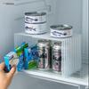 Japonês importado geladeira placa divisória combinação suporte de armazenamento interno de alimentos rack de armazenamento em camadas retrátil
