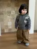 Cardigan de Tricô Bordado Cartoon Outono/Inverno Infantil Roupas de Bebê Roupa de Outono Bebê Estiloso Cachorrinho Jacquard Suéter Versátil