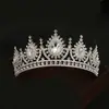 Corona de aleación con pedrería estilo Barroco Vintage tocado de boda para novia europeo accesorios para el cabello en stock
