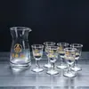 Copa Moutai, copa de vino pequeña, copa de cristal, vertedor de 10 ml, juego de siete piezas, blanco