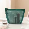 Bolsa de malla portátil para monedas, bolsa de almacenamiento de malla multifuncional para cosméticos, cables de datos, auriculares, lápiz labial, bolsa de almacenamiento con cremallera