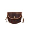 Bolso de cuadros estilo coreano para mujer, otoño e invierno 2024, nueva textura de moda, bolso bandolera a cuadros estilo occidental para mujer