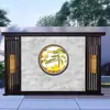 Parede de Fundo em Liga de Alumínio, Grelha Paisagística Esculpida Oca para Pátio, Parede Paisagística, Tela de Arte em Alumínio Estilo Chinês Novo, Parede de Tela para Jardim
