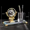 Material de escritório porta-caneta retro estilo chinês suporte de caneta de escritório de grande capacidade desktop caixa de armazenamento personalidade simples