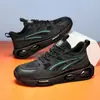 Sapatos de Pai Primavera e Outono Novo Malha Respirável Tênis de Corrida Sola Grossa Moda Guerreiro Preto Atacado Transfronteiriço Sapatos Masculinos