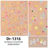 Redanco5D Estampado Ins Populares Pegatinas para Uñas Serie Navideña Árbol de Navidad Pegatinas Estéreo para Uñas Dr1317