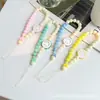 Correa Corta para Teléfono DIY de Cara Sonriente para Mujeres, Cadena de Cuentas Fresca y Colorida Accesorios para Correa de Funda de Teléfono, Decoración de Bolso