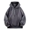 Tendência da Moda Europeia e Americana Mais Vendida para Primavera e Outono Moletom com Capuz de Cor Pura Composto Pesado 360g Camada Base Personalizável com Logo