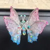 Nuevas pegatinas de mariposa dinámicas tridimensionales ultra-hadas para decoración de coche, adornos interiores de coche de color fantasía de princesa