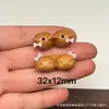 Madeira de Pessegueiro Antiga Quatro Vias Riqueza, Paz e Alegria Conjunto de Duas Peças DIY Acessórios para Joias de Contas Budistas Pulseira Pingente Artigo