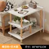 Mesa de centro moderna y minimalista para uso doméstico, adecuada para salas de estar, con múltiples niveles, diseñada para colocarse junto a un sofá y con un estante de almacenamiento creativo y multifuncional, ideal para apartamentos pequeños