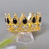 Noiva Coroa Vestido de Noiva Chapéu Infantil Aniversário Adulto Cerimônia Performance All-match Strass Tiara Coroa Redonda de Luxo