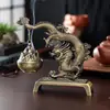 Quemador de Incienso Estilo Antiguo Tenglong Sihai, Quemador de Incienso Colgante Boshan, Decoración Estilo Chino para Hogar y Oficina, Quemador de Incienso, Quemador de Incienso de Escritorio