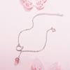 Pulsera de Gatito para Mujer Estilo Coreano Fresco Hueco Gato Cristal de Fresa Lindo Cristal de Lavolita