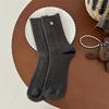Calcetines de Mujer para Otoño e Invierno, Nuevo Estilo con Decoración de Nudo de Botón, Dulces Calcetines Gruesos Cálidos de Media Caña de Piel de Conejo para Mujer