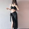 [Rose Story] Traje de Baño Diosa Bikini para Mujer Bikini de Tres Piezas Dividido Traje de Baño de Vacaciones para Chica Picante Caliente de Internet