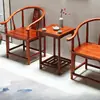 Novo Conjunto de Três Peças de Cadeiras de Mesa de Centro Estilo Chinês Poltronas Cadeiras de Mestre para Varanda Cadeiras Circulares para Hotel Pousada Cadeiras de Madeira Maciça para Mestre de Chá