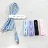 P1 Hebilla de Almacenamiento para Cable de Datos Gestión de Cables con Atadura de Silicona Enrollador de Cables Organizador de Escritorio Organizador de Cables