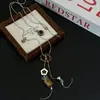 Collar de la Fortuna de Cuerda Trenzada con Cuentas Estilo Bohemio para Mujer Nuevo Estilo Chino Retro Cadena Larga Colgante Accesorios Estilo Étnico
