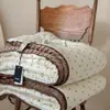 Estilo Francês Um Pequeno Floral Retrô Algodão Fio Duplo Renda Pequena Colcha de Feijão Lavável à Máquina Primavera Outono Inverno Colcha Colcha Quente