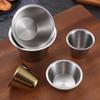 Taza para Salsa de Acero Inoxidable 304 Papas Fritas Tomate Mini Plato para Salsa Taza para Salsa Plato para Dip Copa de Vino Pequeña Contenedor Grande