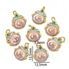 Colgante de Goteo de Aceite Estilo Antiguo Chapado en Oro, Paz y Felicidad Chapado en Oro, Colgante de Riqueza y Prosperidad, Accesorio de Colgante con Carácter de Fortuna para Pulsera DIY