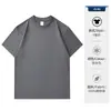 Camiseta 220g de algodão penteado logo personalizado gola redonda manga curta uniforme de classe impressão roupas de trabalho corporativas camisa cultural camisa de publicidade