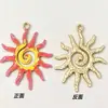 Colar Sol Dourado em Liga de Zinco Estilo Boho Versátil e Elegante Novo Conjunto de Colares com Pingente de Sol em Espiral