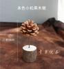 [Cami Youpin] Árbol Decorativo de Micro Paisaje Paisajismo Adornos de Piña de Navidad Muelle de Madera Adornos Decorativos DIY Poste de Madera