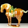 Caballo Tang Sancai Caballo Chino Caballo Cerámico Adorno de Caballo Decoración del Hogar Sala de Estar Mueble de TV Artesanías Regalo de Negocios