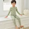 Nuevo Conjunto de Ropa Interior Térmica de Lana Antibacteriana de 10A para Niños, Engrosado para Otoño e Invierno, Ropa Interior Suave