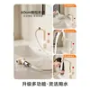 Grifo de lavabo color gris plomo, estilo vintage, para baño, extraíble, altura ajustable, agua fría y caliente, apto tanto para lavabos como para fregaderos