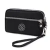 Monedero para Mujer Bolso de Mano Largo de Lona Bolso de Mano Simple con Cremallera de Dos Capas Bolso Pequeño para Mujer Bolsa para Teléfono Móvil de Gran Capacidad