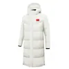 50 Plumas de Pato Blanco Uniforme de Grupo Personalizado Chaqueta Larga de Plumas Abrigo con Capucha para Hombres y Mujeres Cortavientos Impermeable Calidez para Entrenamiento de Invierno