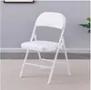 Cadeira Dobrável Multifuncional de Metal Simples com Encosto Portátil Cadeira de Jantar Cadeira de Treinamento Cadeira para Computador de Escritório Banqueta Venda por Atacado