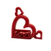 Portafotos con forma de corazón transfronterizo, adorno de escritorio impreso en 3D, soporte de plástico para fotos con tema Polaroid LOVE, decoración
