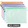 Saco de arquivo plástico pvc transparente a4 tipo zíper saco de documentos em malha papel de teste de estudante imprimir logotipo saco com zíper para arquivos