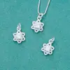 Novo Pingente de Flor de Diamante Exquisito em Prata Esterlina S925 Pingente de Flor Acessórios para Pulseira DIY Colar Material