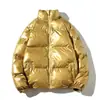 Nueva Chaqueta de Algodón de Invierno para Hombre, Marca de Moda, Abrigo de Algodón Engrosado y Forrado de Felpa, Moderna 2025 Talla Grande Corto Brillante Grueso Ropa de Abrigo